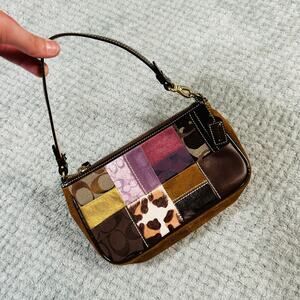 INSANE Vintage y2k COACH Signature Patchwork Demi Mini Shoulder Bag Leather 7071